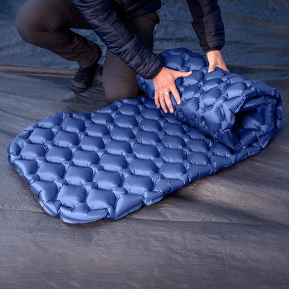 Outdoor Sleeping Pad Camping Inflatable Mattress Ultralight Air Cushion Travel Mat Folding Bed No Headrest for Travel Hiking
