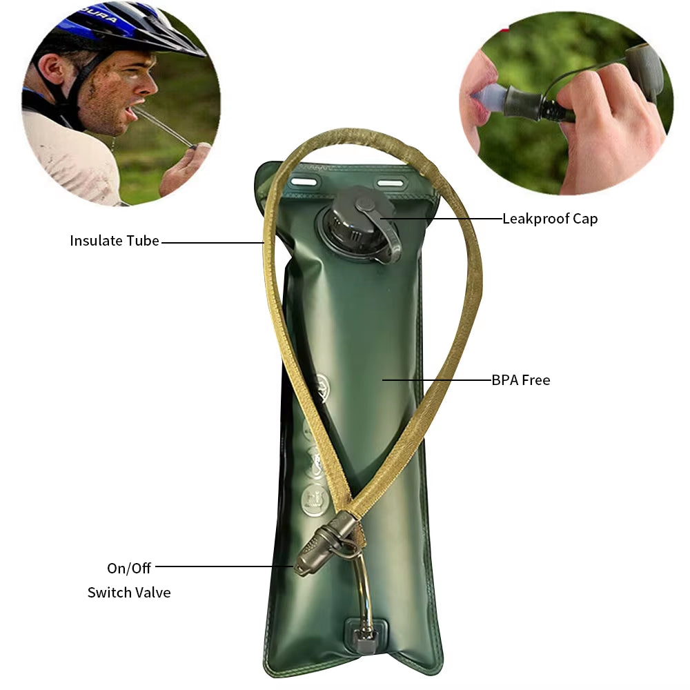 2L 2.5L 3L Water Bladder Water Reservoir Hydration Pack Storage Bag Free Folding Camping Running Hydration Vest Backpack