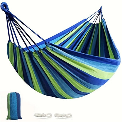 Hammock Leisure Durable Single Travel Swing Chair Hanging Bed Casual Hammocks for Patio Garden Backyard Outdoor Indoor with Bag